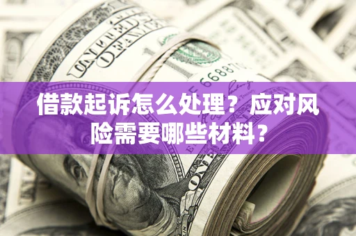 武汉借款起诉怎么处理？应对风险需要哪些材料？