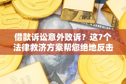 武汉借款诉讼意外败诉？这7个法律救济方案帮您绝地反击！