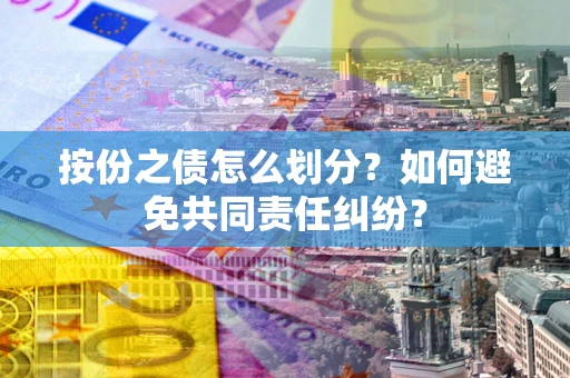 武汉按份之债怎么划分？如何避免共同责任纠纷？