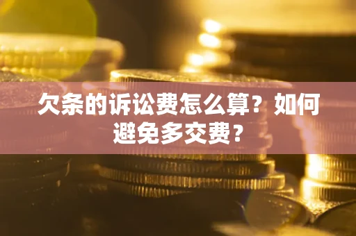 武汉欠条的诉讼费怎么算？如何避免多交费？