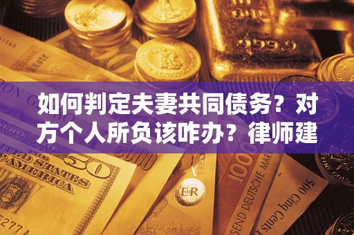 武汉如何判定夫妻共同债务？对方个人所负该咋办？律师建议