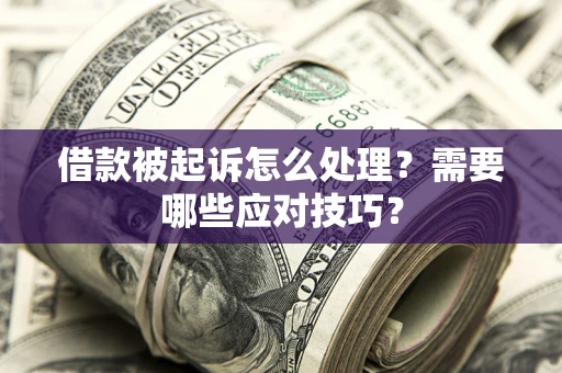 武汉借款被起诉怎么处理？需要哪些应对技巧？