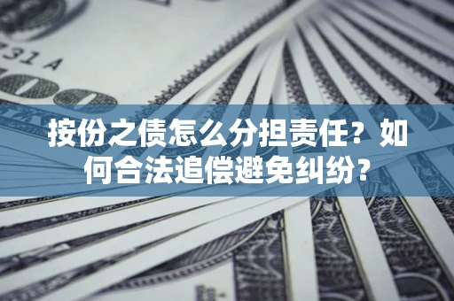 武汉按份之债怎么分担责任？如何合法追偿避免纠纷？